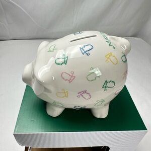 ⛳️⛳️ Masters Green and White Piggy Bank